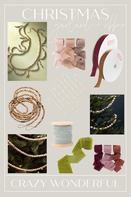 Dress up your Christmas tree with wood bead garland and velvet or raw edge chiffon ribbon tied to your tree branches.



#LTKHoliday #LTKSeasonal