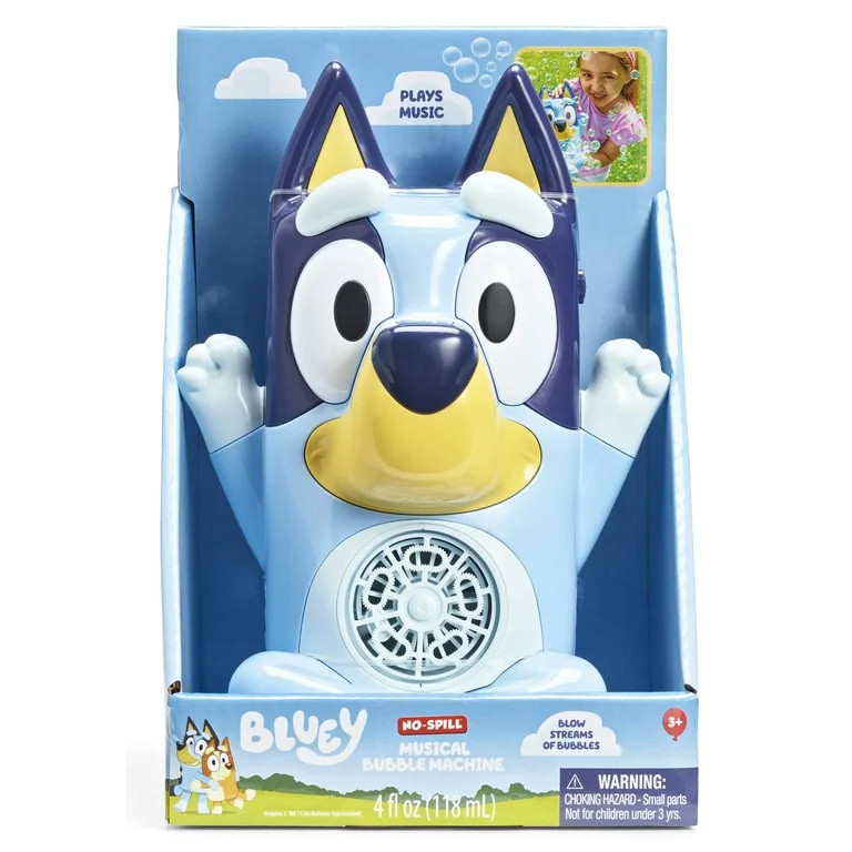 Little Kid Inc. Bluey No Spill Musical Bubble Machine | Walmart (US)