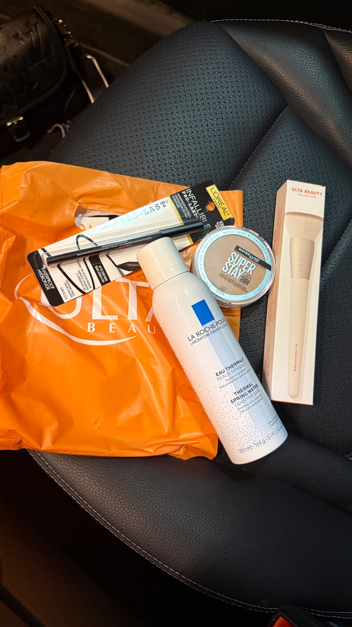 Latest Ulta grabs 🧡 HAD TO restock on the La Roche-Posay thermal spring water and I couldn’t find my eyeliner to save my life ! Also love the foundation brush, amazing for the price!! @ULTA Beauty 

Ulta finds, skincare, powder foundation, summer makeup, sensitive skincare, affordable