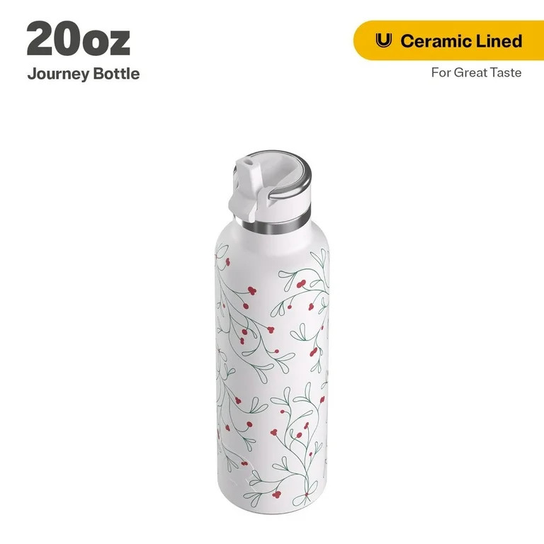 RTIC 20 oz Ceramic Lined Insulated Journey Water Bottle, Holiday, Christmas, Leak-Proof Lid, Mist... | Walmart (US)