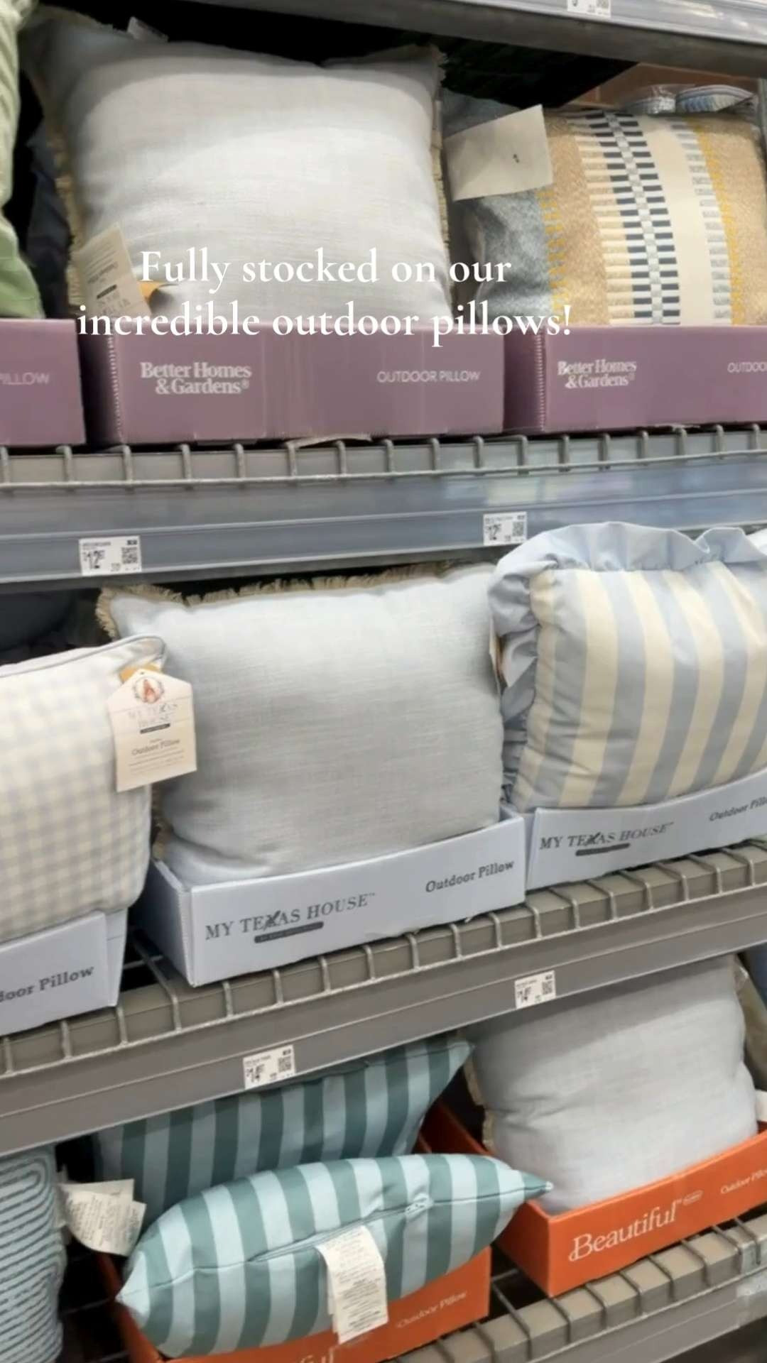 Spotted our outdoor pillows in our local Walmart!! Shop them online or in select Walmart locations. 

 #LTKSeasonal #LTKHome