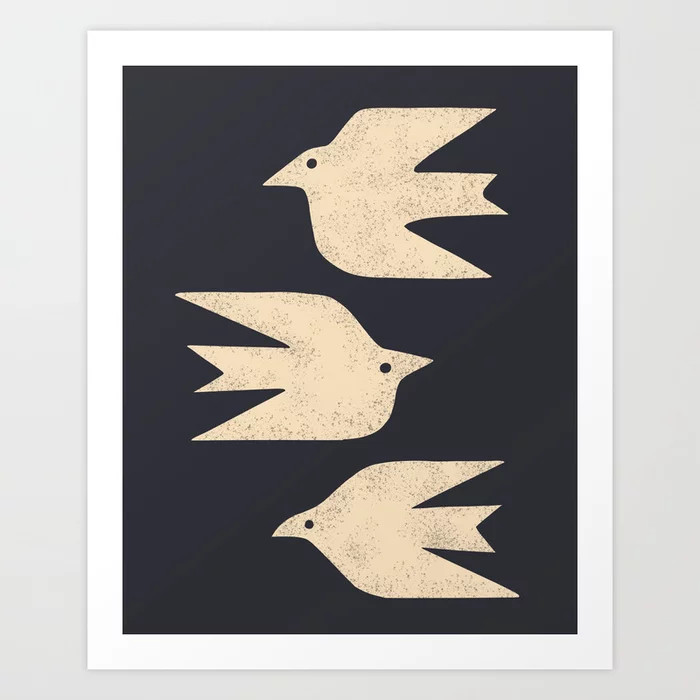 Doves In Flight Art Print | Society6