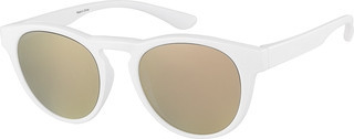 Zenni Women's Round Sunglasses White Plastic Full Rim Frame | Zenni Optical (US & CA)