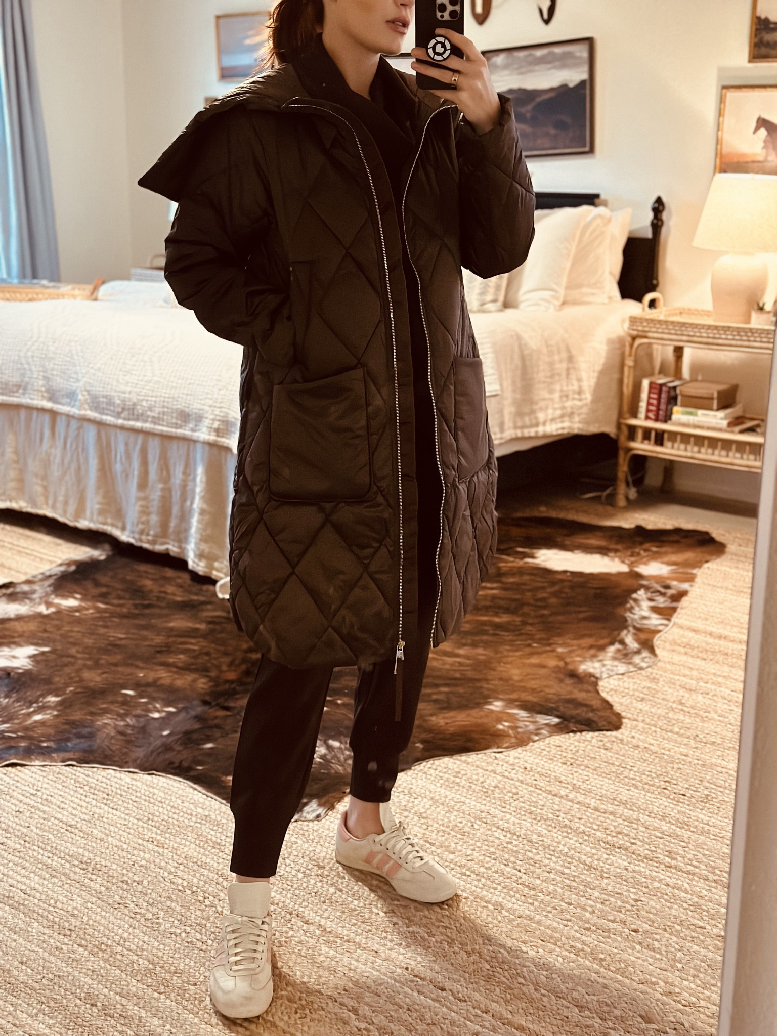 Upgraded my carpool / school visitor game with this chocolate fall athleisure set. 
This fabric is called “Doublesoft” and it lives up to its name. The pants have pockets (yeah!) and the sweatshirt has a split neck collar, open in the back, which really elevates this look. 

#LTKActive #LTKWorkwear #LTKFitness
