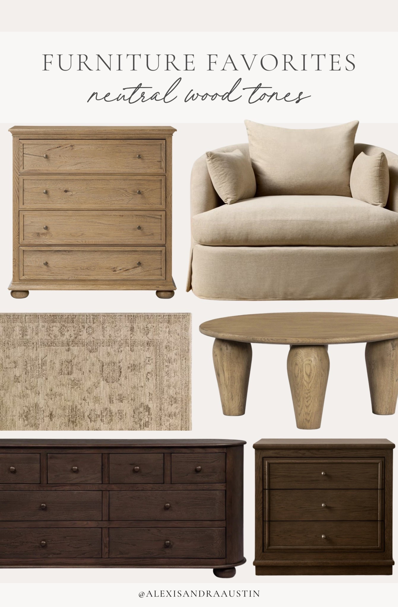 Neutral furniture favorites for a spring refresh! From light and bright to dark and moody wood tones, find all of the things that caught my eye to elevate any space.

Home finds, neutral wood tones, furniture favorite, rich wood tones, neutral area rug, spring refresh, living room refresh, bedroom refresh, dresser details, accent chair, linen details, nightstand favorites, tall dresser, Four Hands, Amber Lewis, Wayfair, Kathy Kuo Home, Lulu and Georgia, Joon Loloi, McGee and Co, shop the look!

#LTKHome #LTKSeasonal