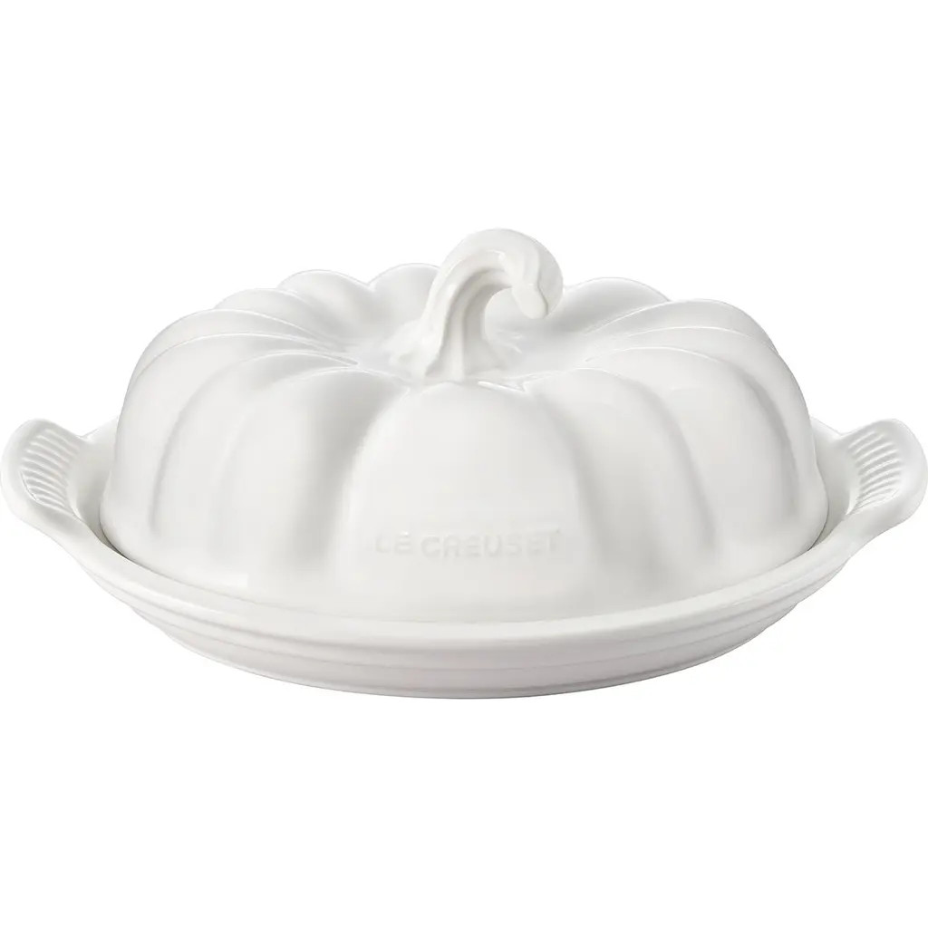 Le Creuset Pumpkin Butter Dish in White at Nordstrom | Nordstrom