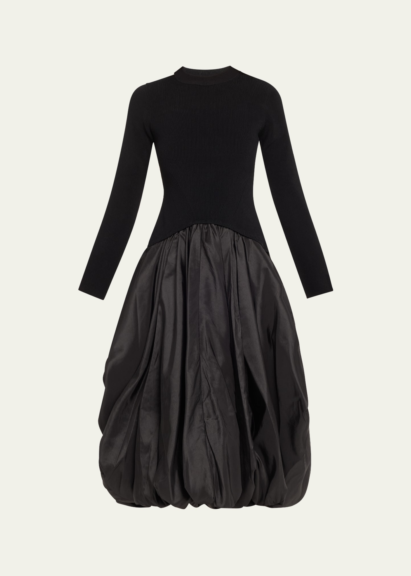 SIMKHAI Kenlie Long-Sleeve Bubble Midi Dress | Bergdorf Goodman