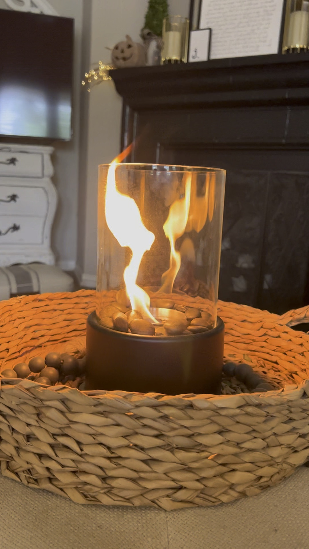 Loving this indoor/outdoor tabletop fire pit  

#LTKfindsunder50 #LTKhome