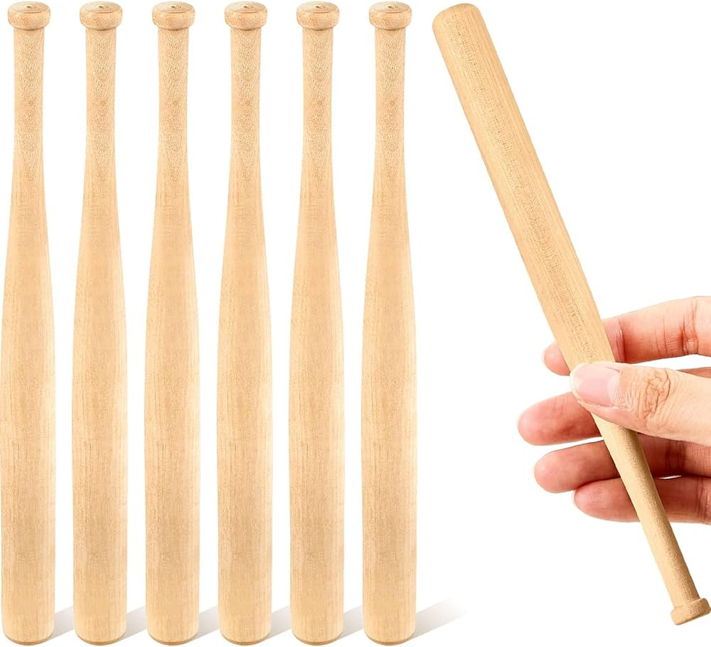 Mini Baseball Bat 8 Inch Unfinished Small Wooden Bats Unpainted Wood Baseball Bats for Painting K... | Amazon (US)