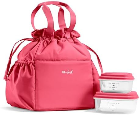 Fit & Fresh Cromwell Cinch Lunch Bag for Women | Insulated Lunch Box with Containers | Amazon (US)