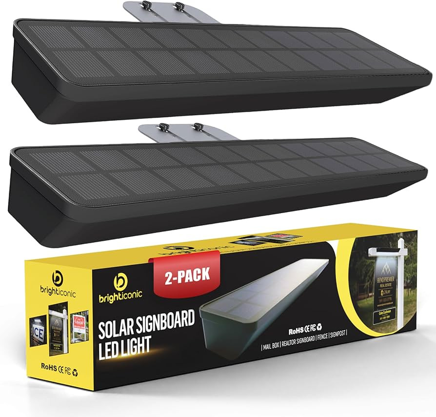 Brighticonics 2pck Solar Address Sign Light – IP65 Waterproof LED Lighted House Numbers – Eas... | Amazon (US)