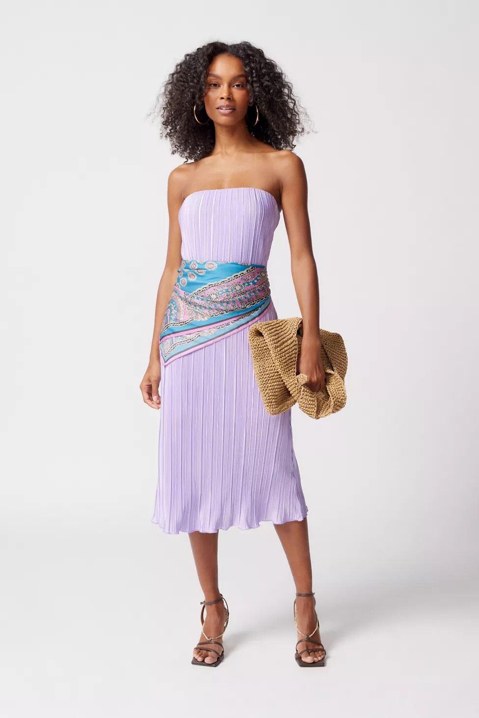 UO Brittany Textured Strapless Midi Dress | Urban Outfitters (US and RoW)