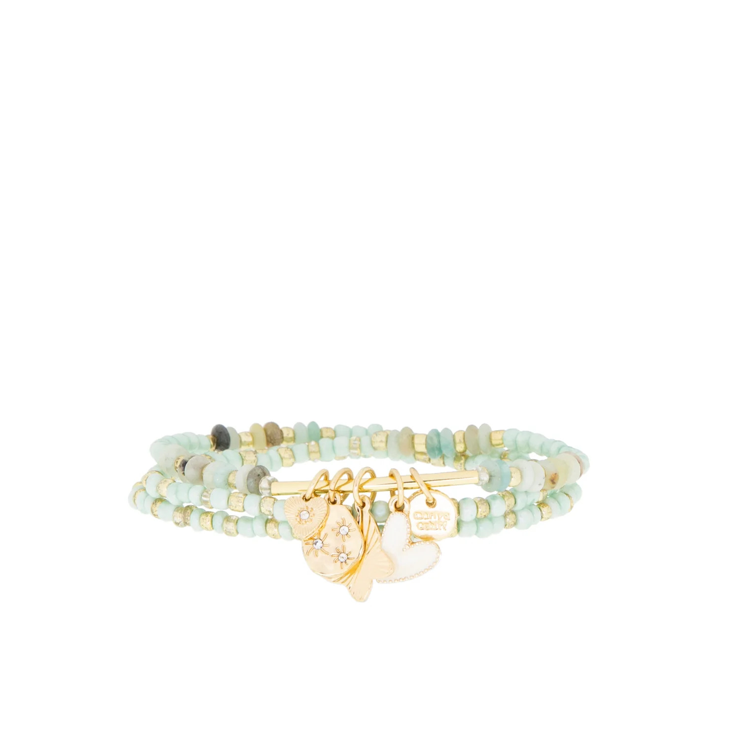 bar charm beaded wrap bracelet | Marlyn Schiff