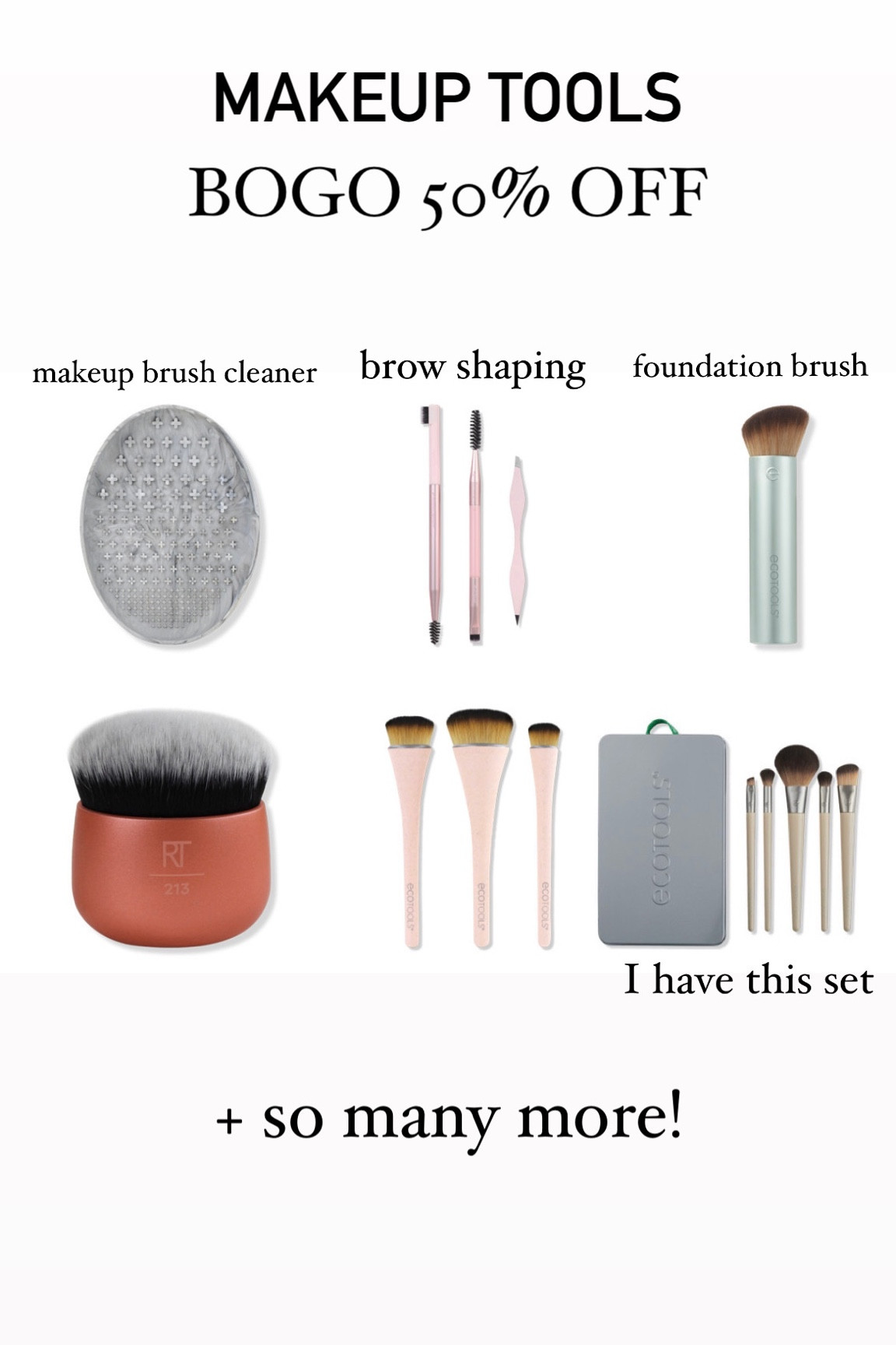 BOGO 50% off makeup tools! The best time to stock up!
#makeup #makeuptools #bogomakeup #makeupbrushes

#LTKunder50 #LTKbeauty #LTKsalealert