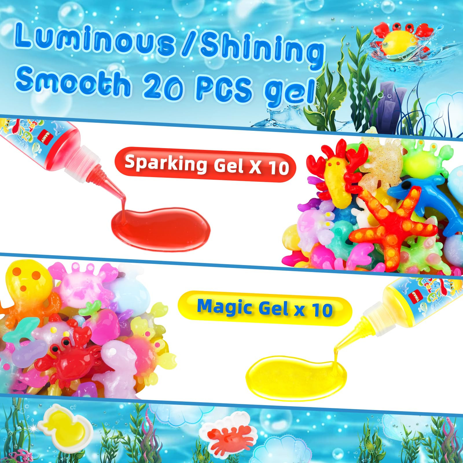 Magic Water Elf Toy Kit with 20 Magic Gels and 24 Shape MoldsMagic Water Elf, Aqua Fairy, Magic W... | Amazon (US)