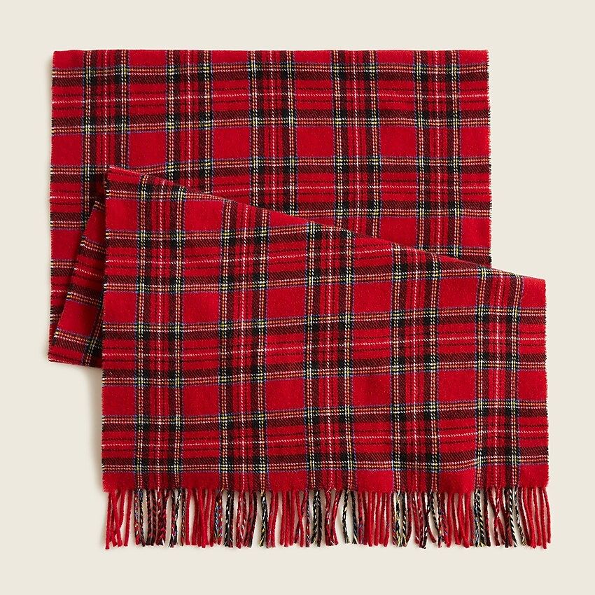 Wool-blend scarf in plaid | J.Crew US