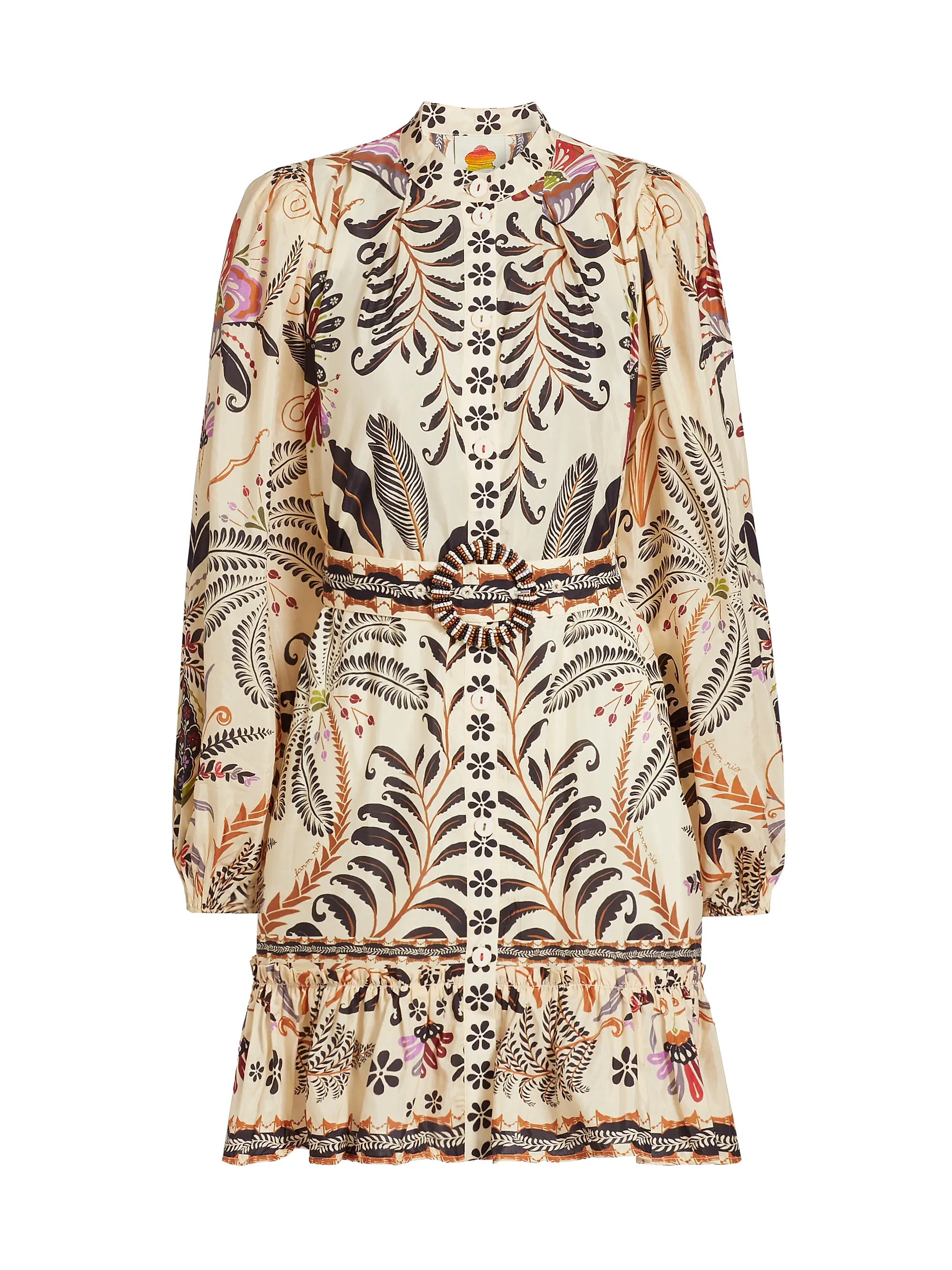 Botanical Cotton-Blend Minidress | Saks Fifth Avenue