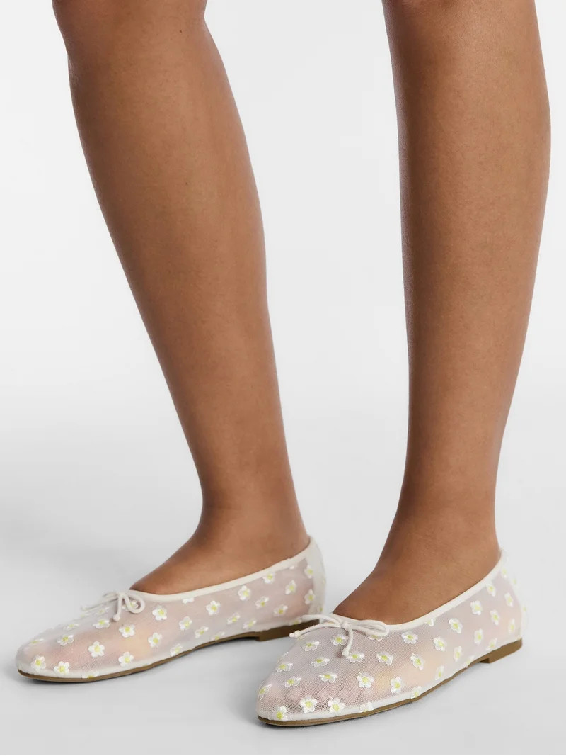 No Boundaries Women's Mesh Ballet Flats | Walmart (US)