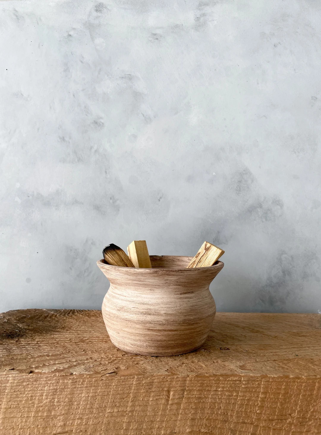 rustic 5" wide handmade vase| hand finished artisan ceramic vase| vintage wabi sabi ceramics | Etsy (US)