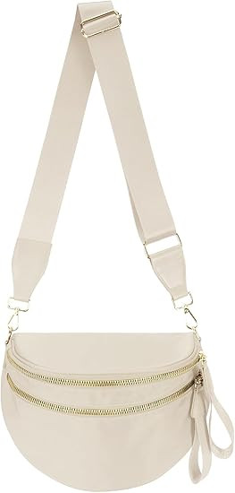 Pure Colour Crossbody Bag Bum Bag for Women,Spacious Purse Fanny Packs Belt Bag,Oversized Bum Bag... | Amazon (US)