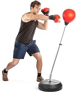 Punching Bag with Stand, Boxing Bag for Teens & Adults - Height Adjustable - Speed Bag for Traini... | Amazon (US)