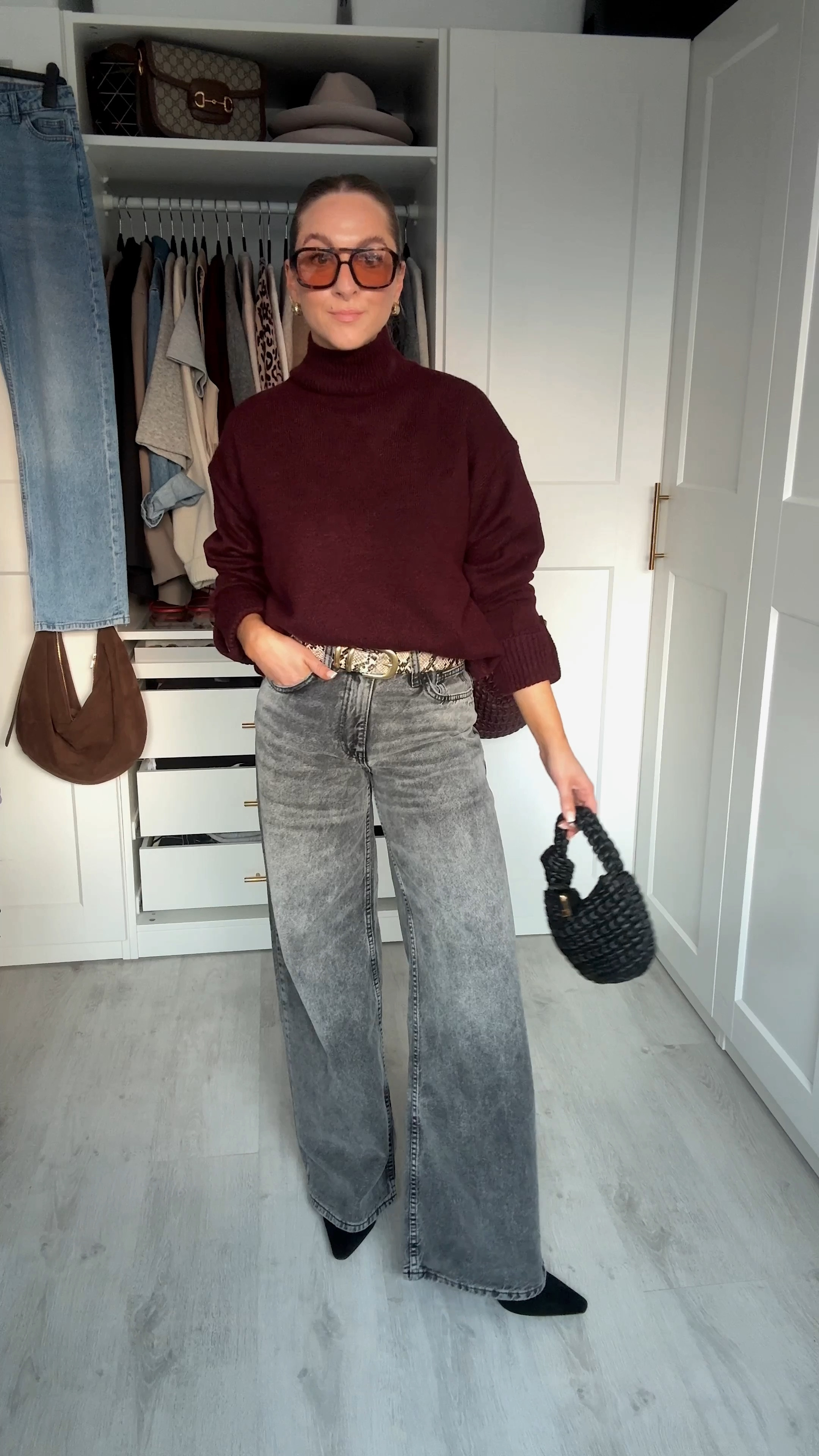 Friday smart-casual dinner outfit.
Burgundy & grey combo 👌🏻

Jumper: small
Jeans: 6 short 
Belt: x

#LTKautumn #LTKstyletip #FashionMonth