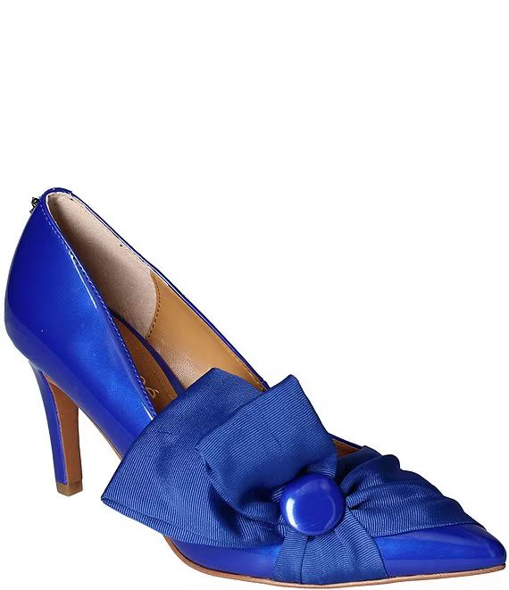 J. ReneeHirisha Patent Grosgrain Ornament Bow Detail Pumps | Dillard's