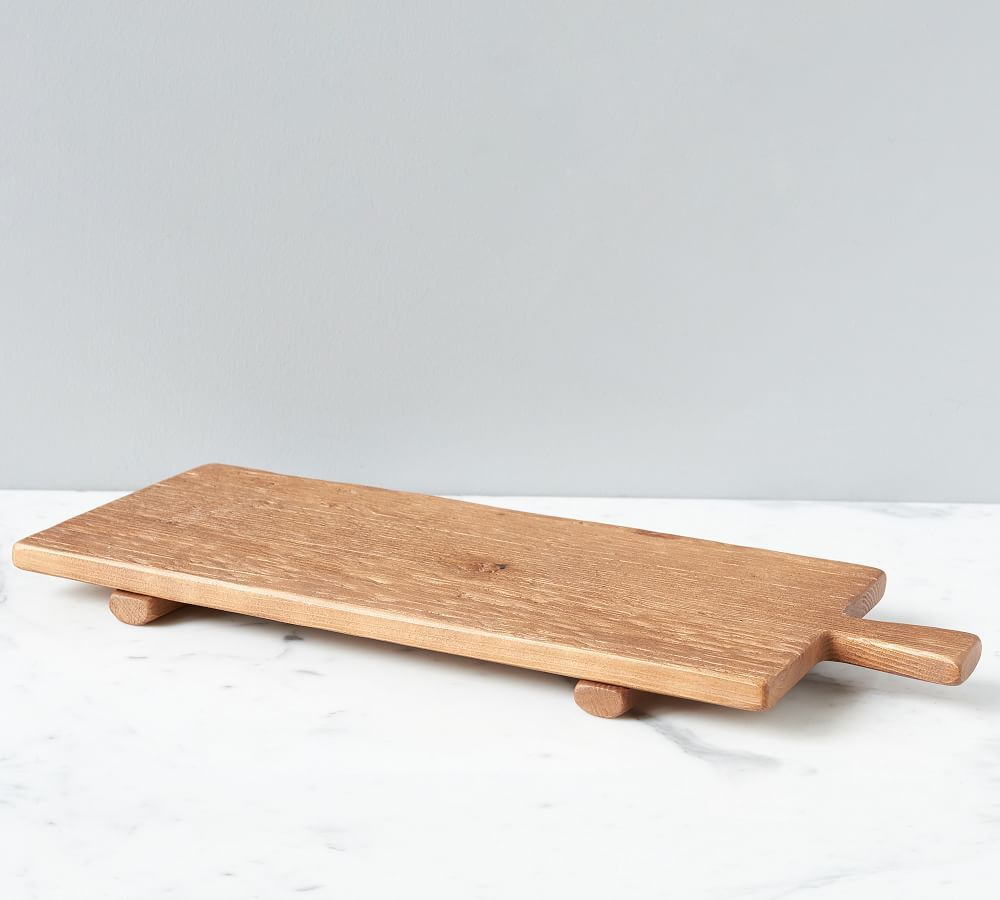 Reclaimed Pine Wood Serving Tray, Large 24"L x 9"W x 2"H - Natural | Pottery Barn (US)
