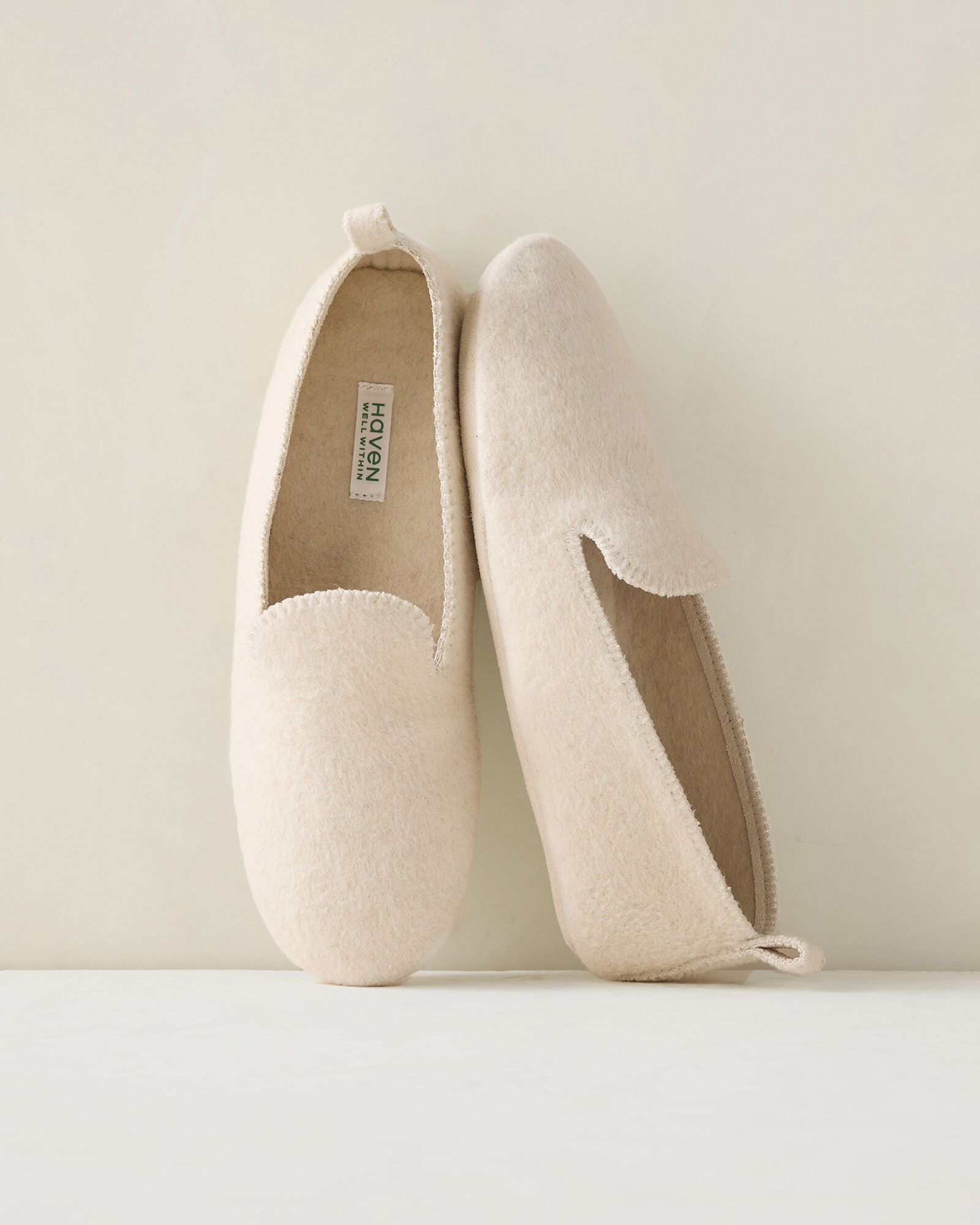 Felted Wool Blend Loafer Slippers | Haven Well Within
