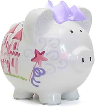 Child to Cherish Ceramic Piggy Bank for Girls, Magic Fairy Castle | Amazon (US)