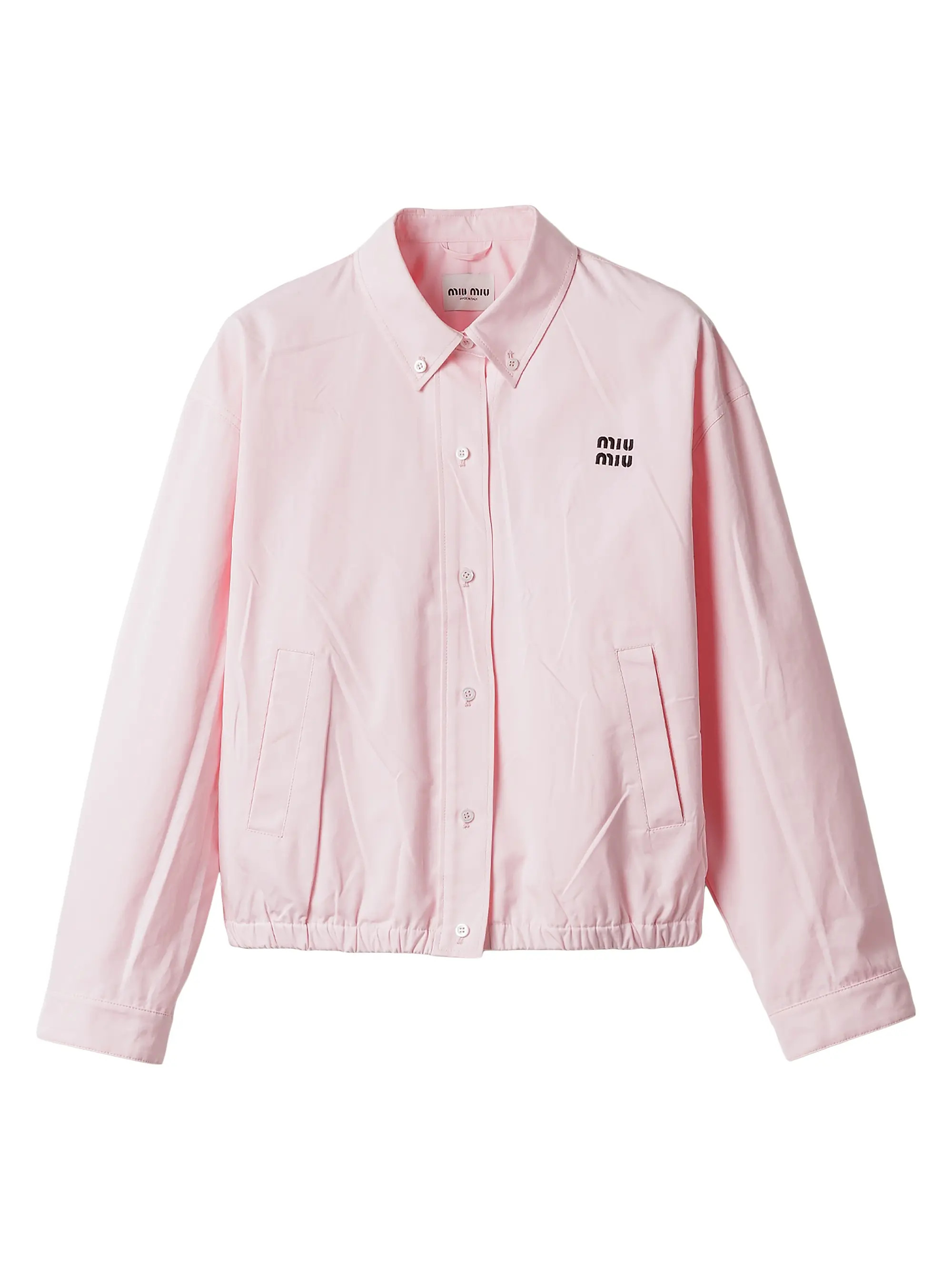 Miu Miu Poplin Blouson Jacket | Saks Fifth Avenue | Saks Fifth Avenue