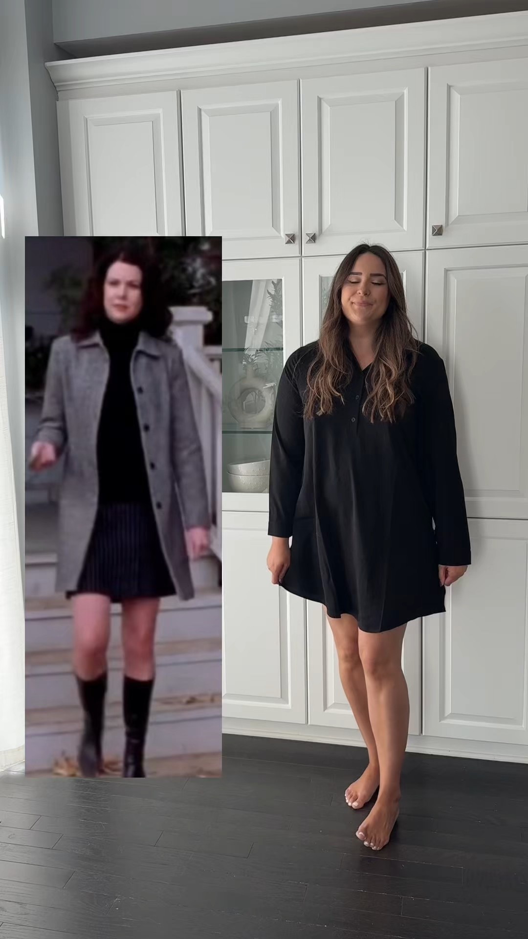 Lorelai Gilmore inspired fall outfit. 

Halloween outfit / grey trench coat/ black mid calf boots, black tote bag, black dresss

#LTKSeasonal #LTKHalloween #LTKMidsize