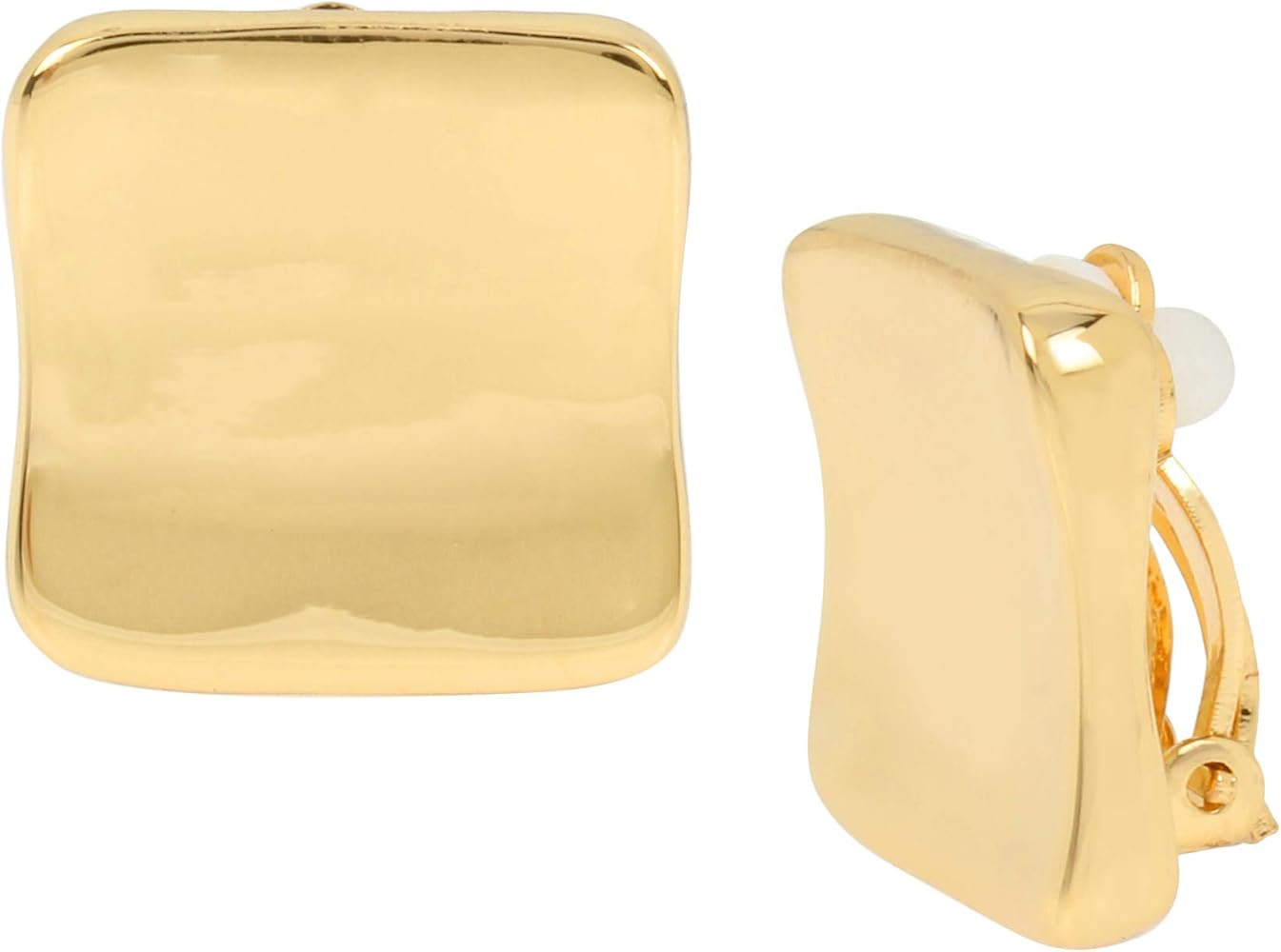 Robert Lee Morris "Metal Band" Sculptural Square Button Stud Clip-On Earring | Amazon (US)