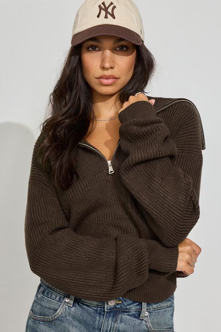 Long Sleeve Supersoft Half Zip Sweater | Garage Clothing