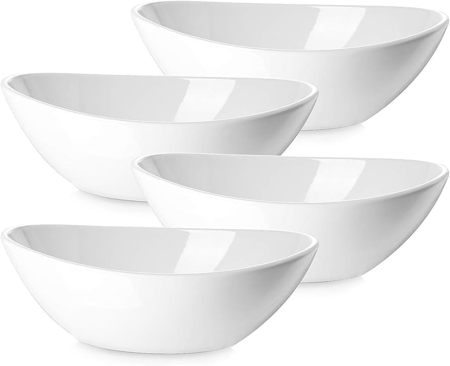 DOWAN 9" Serving Bowls, Large Serving Dishes for Wedding and Dinner Parties, 36 Oz for Salad, Sid... | Amazon (US)