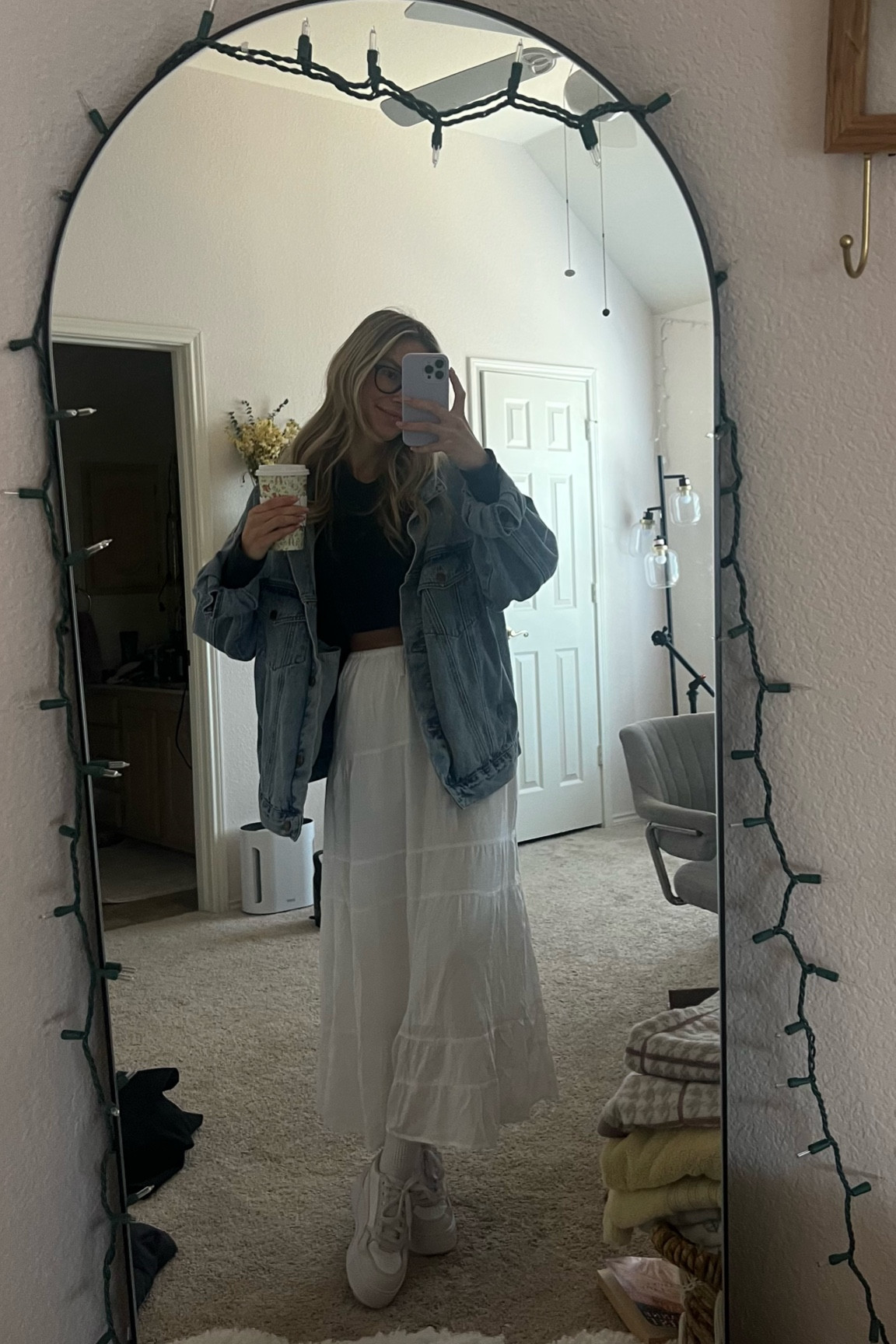 White maxi skirt for spring / summer and my favorite denim jacket. 🤍 

#LTKTravel #LTKFindsUnder100 #LTKSeasonal