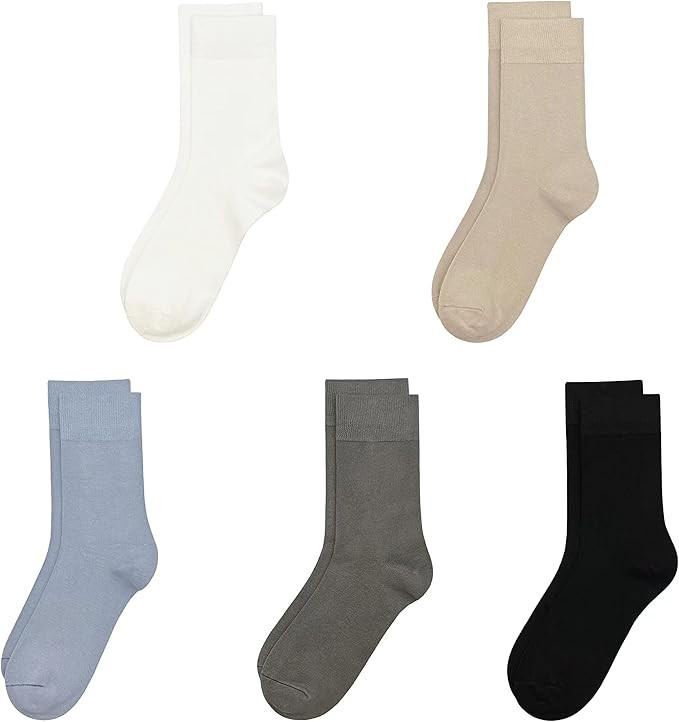 Amazon.com: Bamboo Kids Crew Socks School Anti Odor Socks for Boys Girls Uniform Light Weight Fla... | Amazon (US)