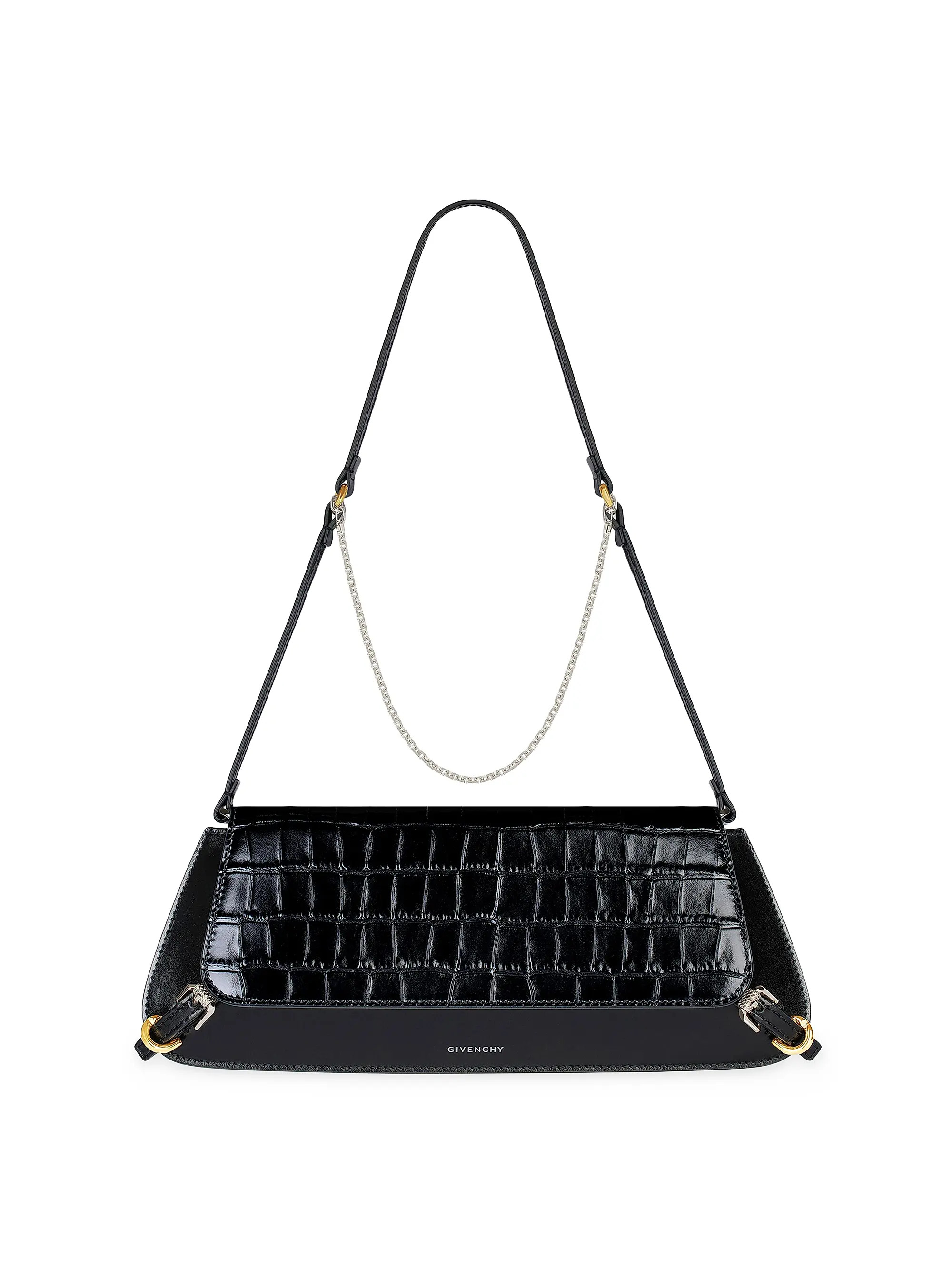 Voyou Clutch Bag in Crocodile Effect leather | Saks Fifth Avenue