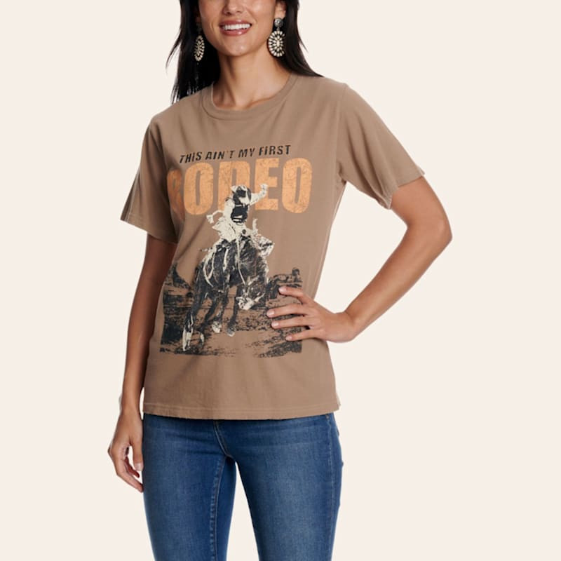 Zutter Women's Taupe This Ain't My First Rodeo Graphic T-Shirt | Cavender's