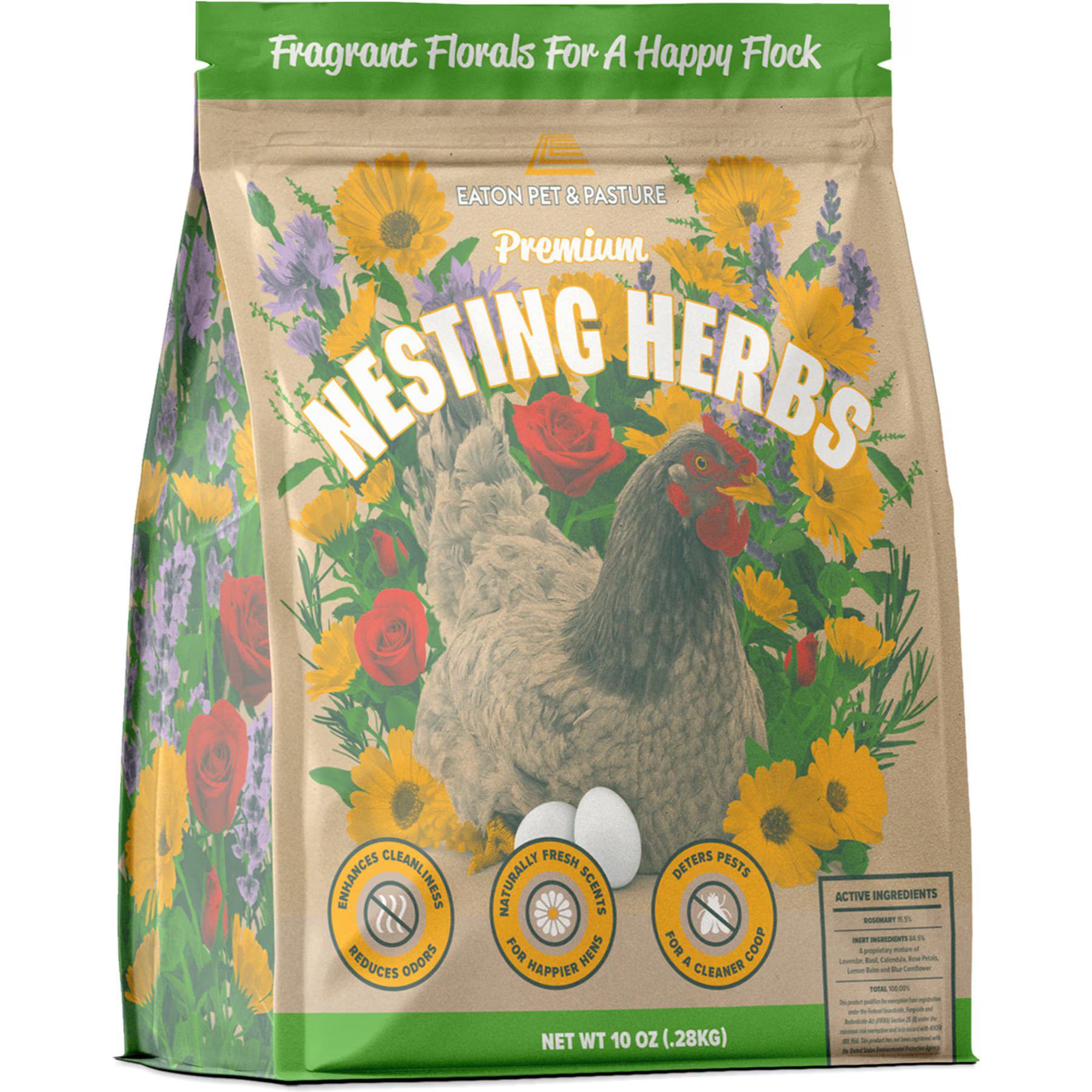 Eaton Pet & Pasture Premium Aromatic Blend Chicken Nesting Herbs, 10-oz bag | Chewy