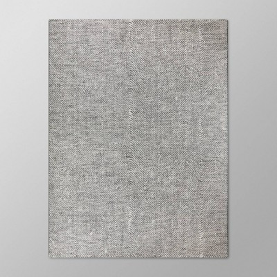 7' x 10' Herringbone Outdoor Rug Black/White - Threshold™ | Target
