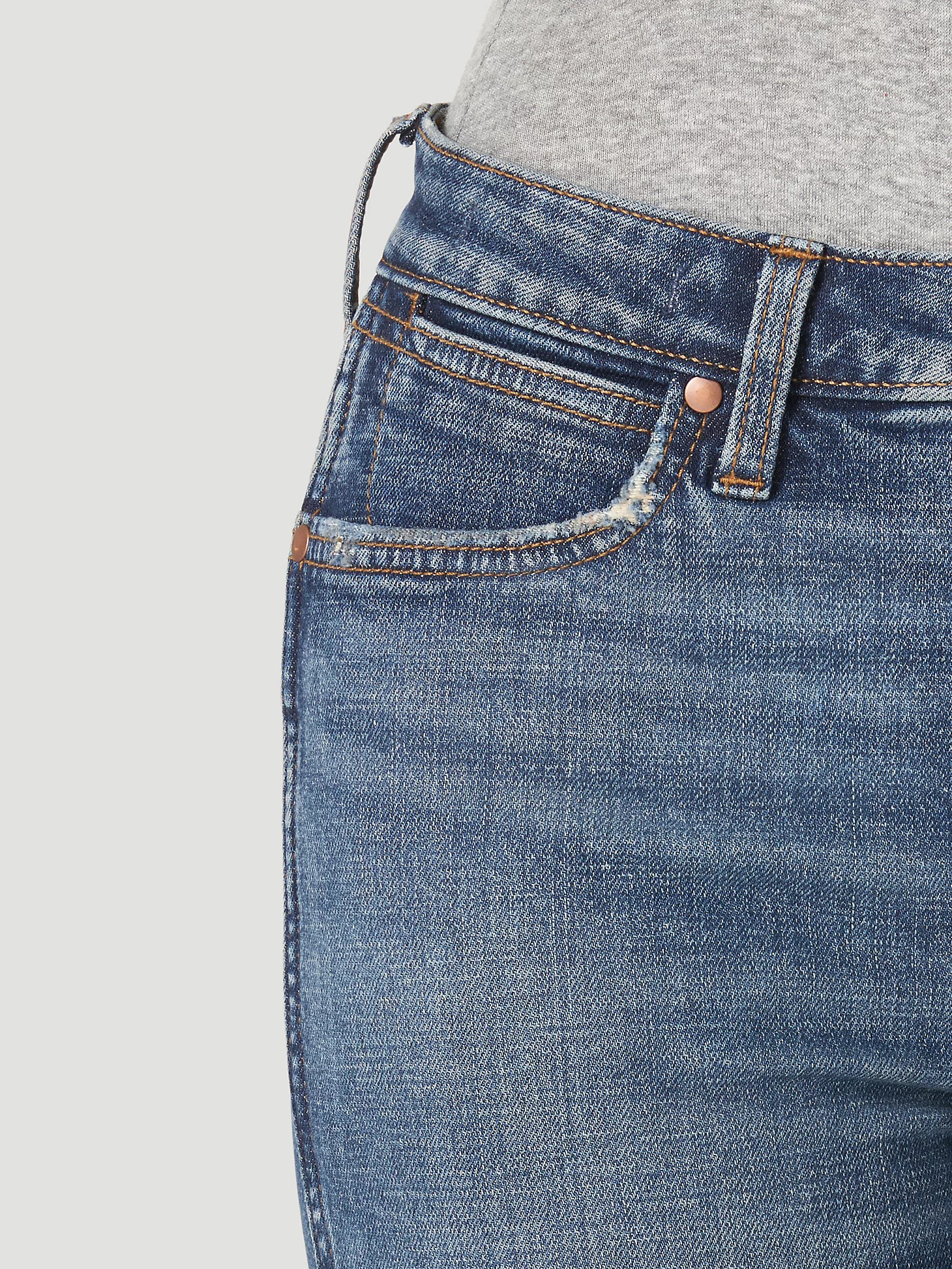 The Wrangler Retro® Premium Jean: Women's High Rise Trumpet Flare in Paige | Wrangler