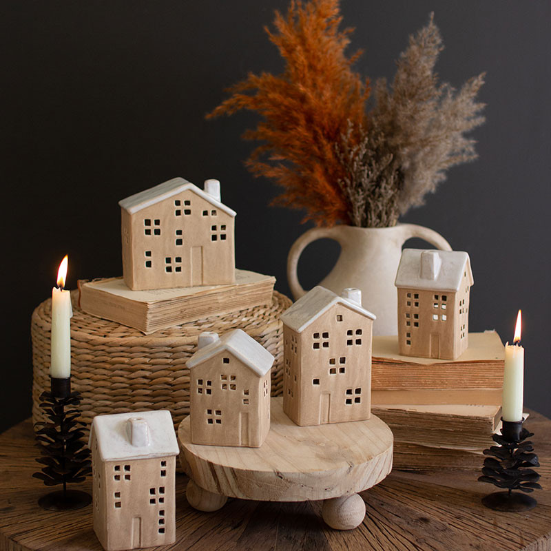 Ceramic Rustic Village, Set of 5  - Bronze | The Company Store