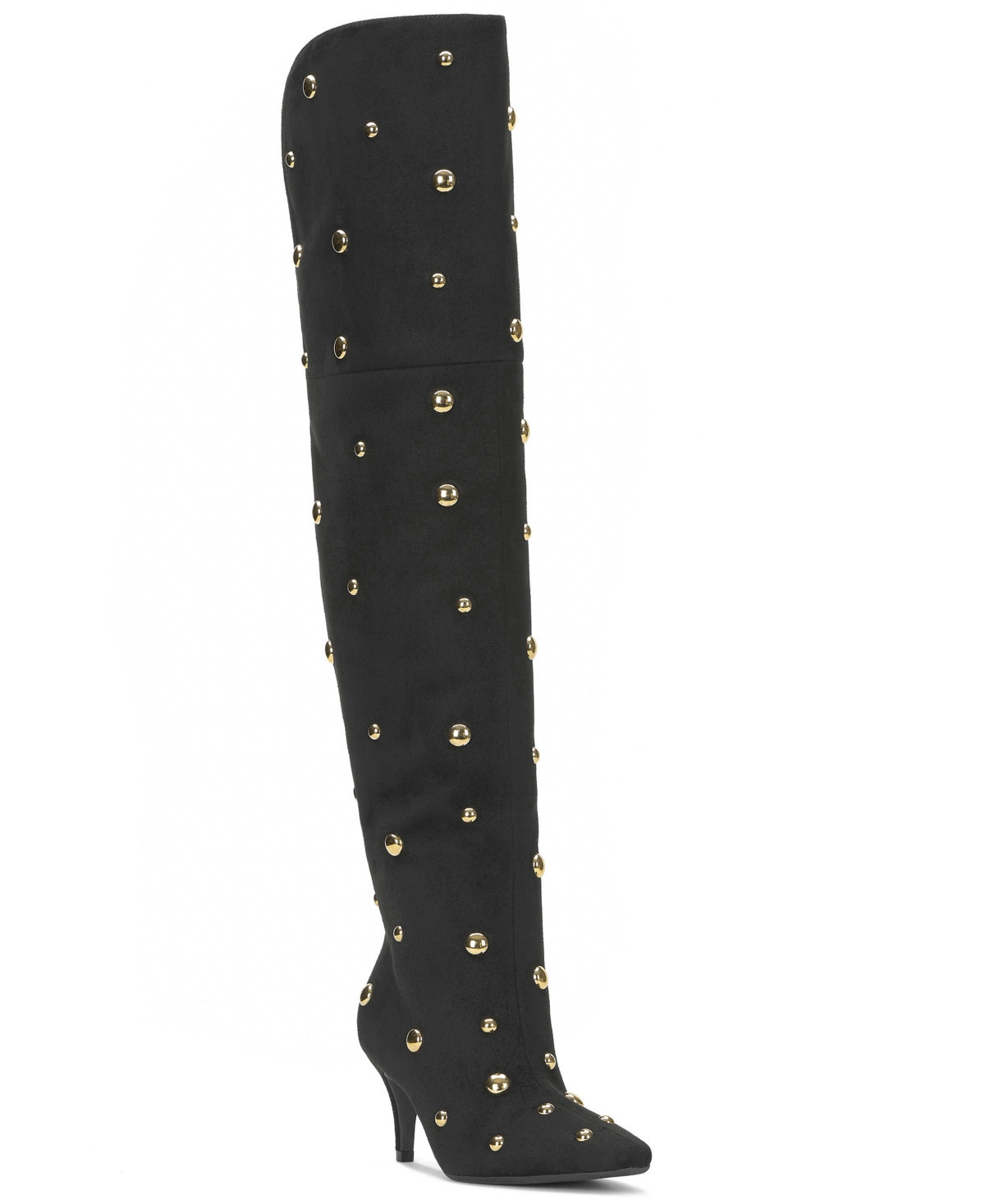 I.n.c. International Concepts Dalett Stud Over-the-Knee Boots, Macy's Exclusive - Black Micro | Macy's