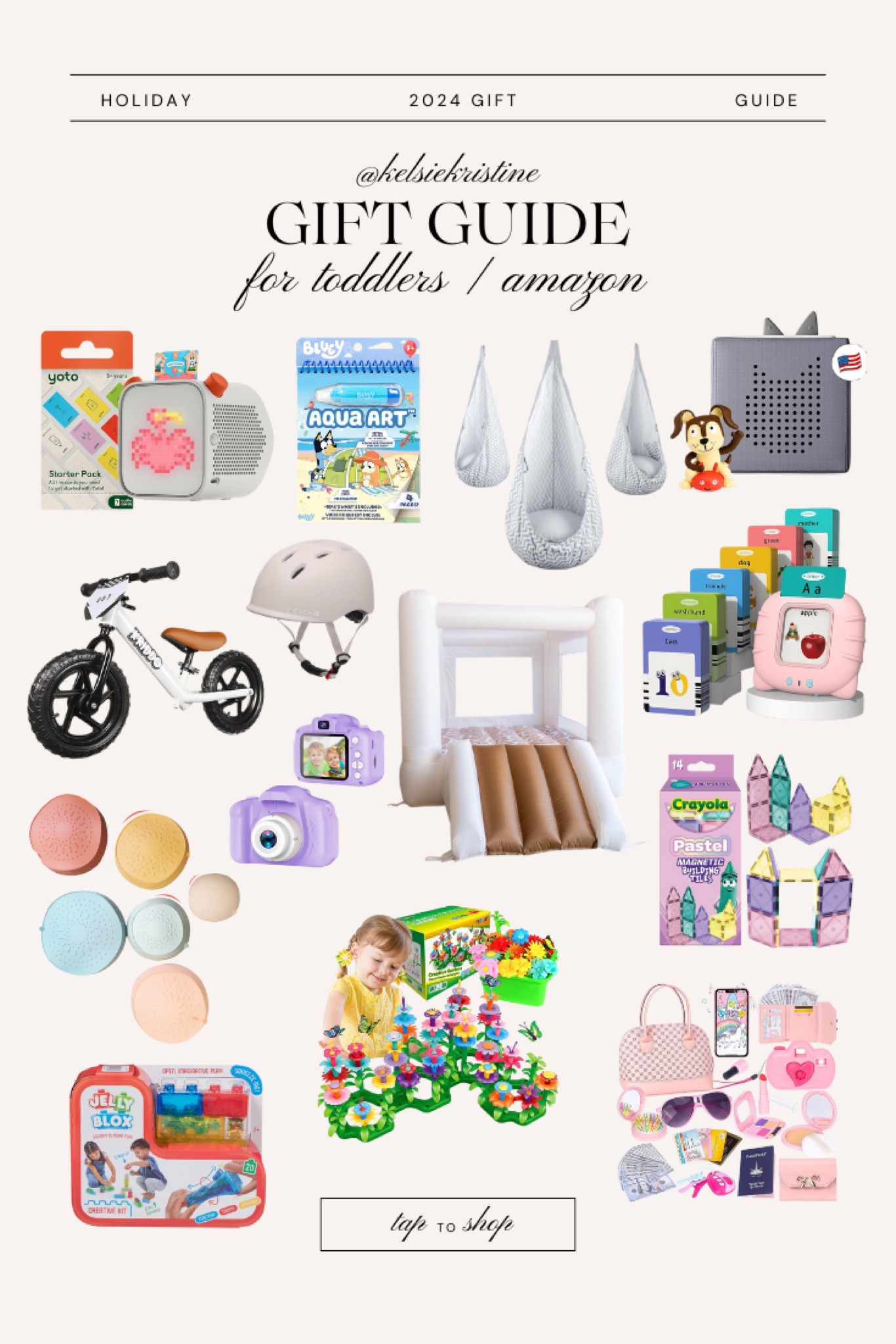 Amazon gift guide for toddlers 🙌🏻🙌🏻

Holiday gifts, bikes, bicycle, bounce house, stepping stones, Christmas, Christmas season, 

#LTKHoliday #LTKGiftGuide #LTKKids