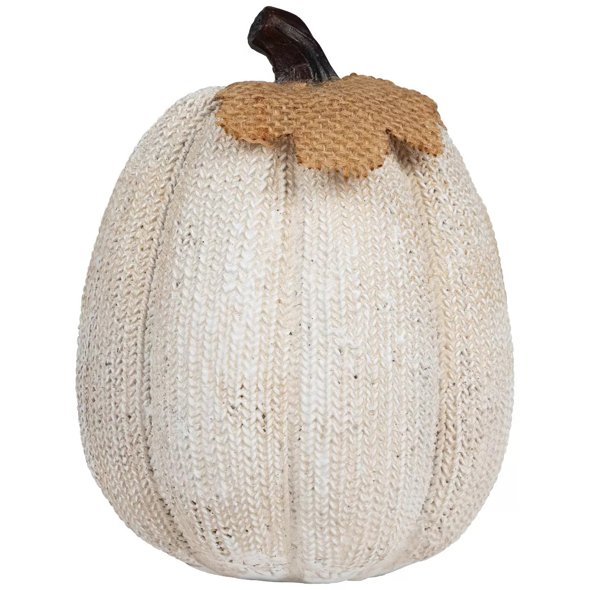 Northlight Knitted Fall Harvest Pumpkin Decoration - 6.25" - Beige | Target