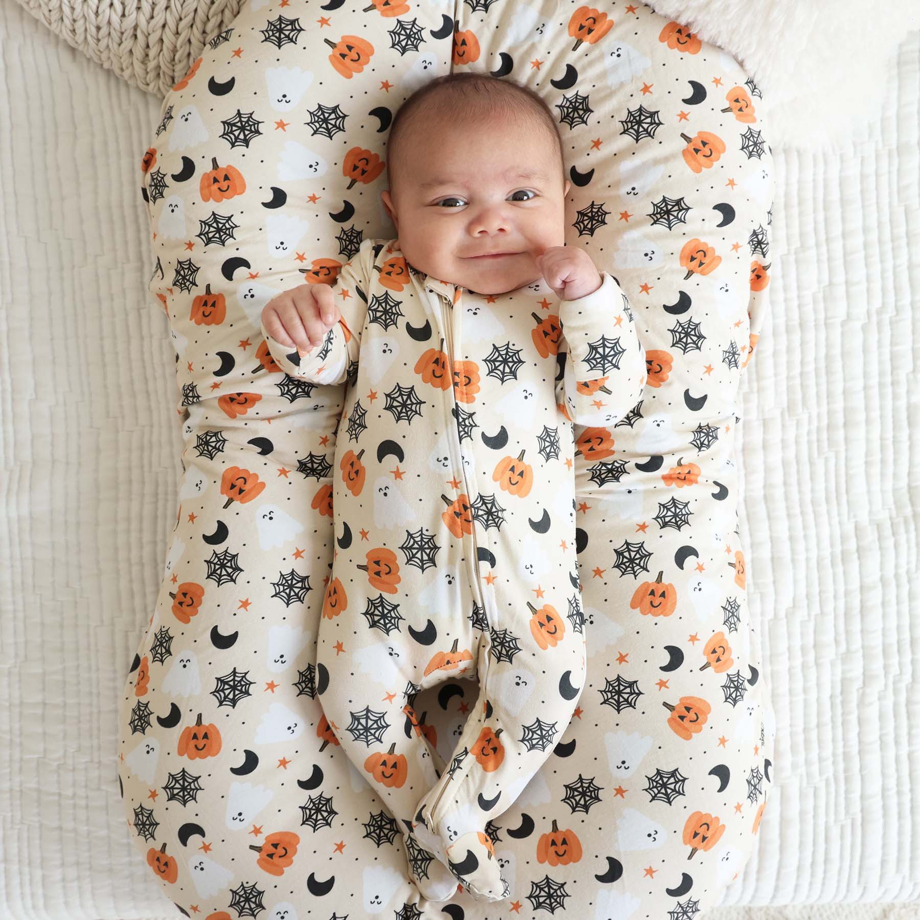 Spooky Boo Zipper Footie* | Caden Lane