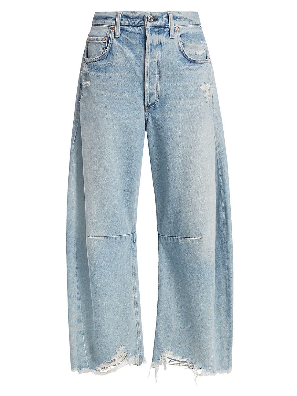 Women's Horseshoe Wide-Leg Jeans - Savahn Light Indigo - Size 33 | Saks Fifth Avenue
