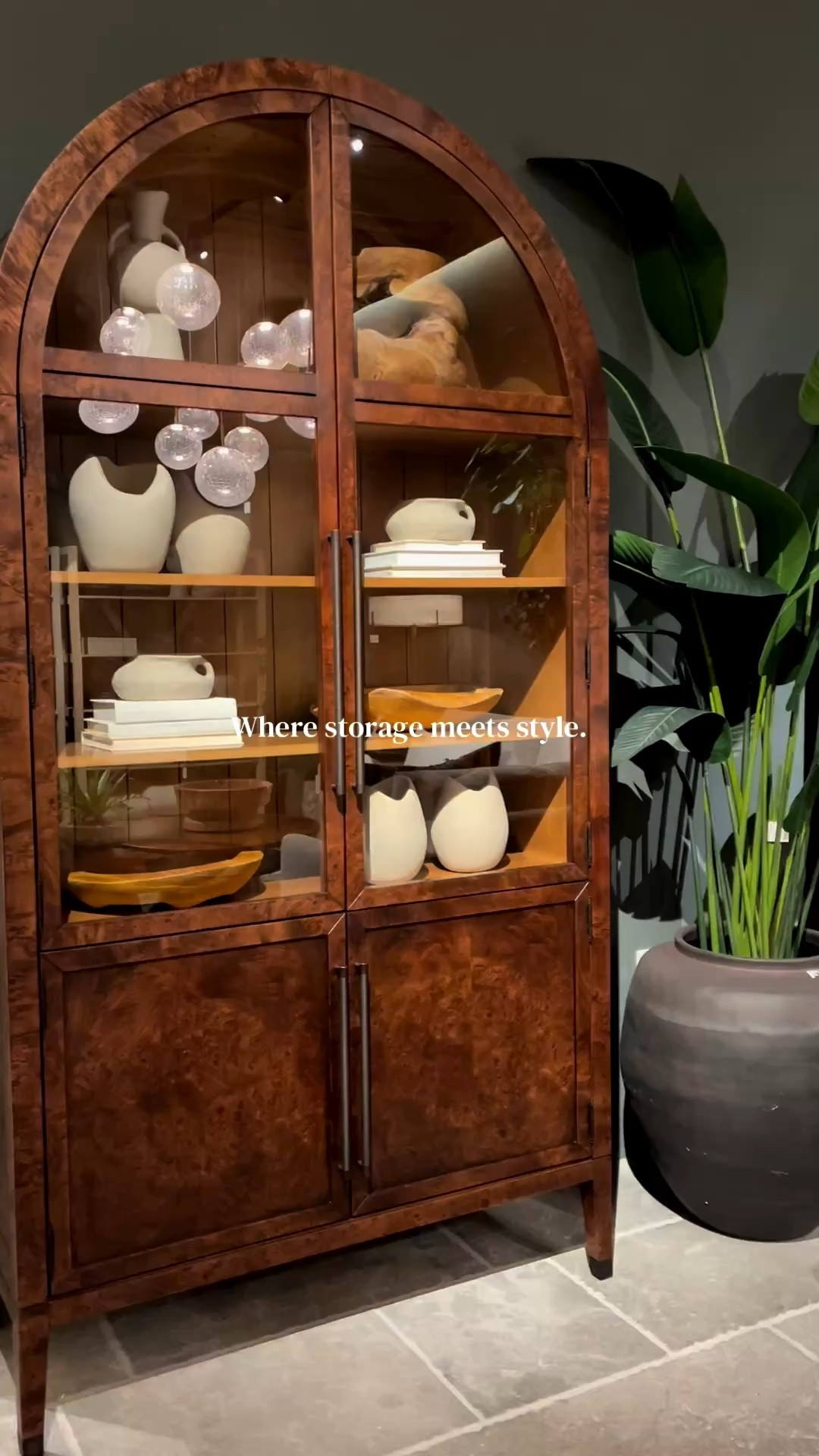 The ARHAUS Hattie Burl Glass Cabinet is one of the most beautiful statement storage pieces I’ve seen.

Oversized, high quality, and designed to anchor a room while still feeling airy and elevated.

Perfect for dining rooms, living spaces, or showcasing curated decor.

Tap to shop this luxury glass cabinet 🤍

#LTKHome #LTKmomlife