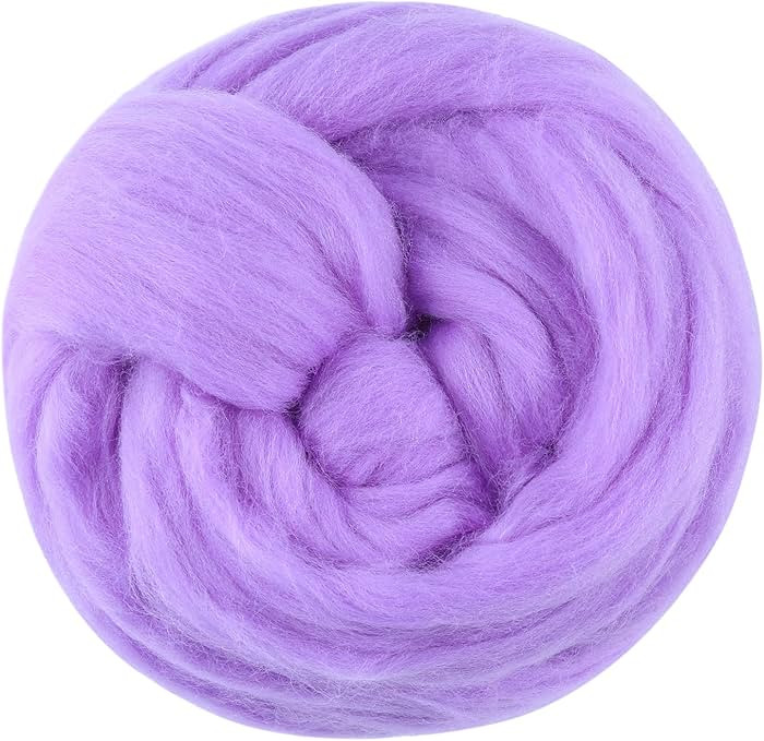 3.53oz Wool Roving Yarn, Wool Felting Supplies, Pure Wools, Chunky Yarn, Spinning Wool Roving for... | Amazon (US)